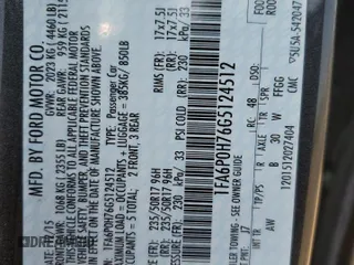 2016 Ford Fusion SE с VIN 1FA6P0H76G5124512, выставлен на аукционе Copart как лот 65615525 с пробегом 61 574 миль миль и Чистый • Clean title. История ставок и продаж доступна на DreamBid. Изображение 13.