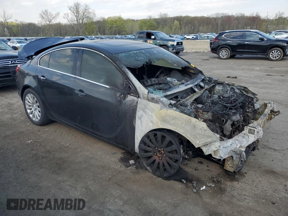 2013 Buick Regal Turbo Premium 2 with VIN 2G4GT5GV5D9201517, listed as a Copart auction lot 54564145 with Not Provided miles and Salvage Title. Bid and sale history available at DreamBid. Image 4.