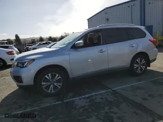 2017 Nissan Pathfinder SV with VIN 5N1DR2MN5HC646262, listed as a Copart auction lot 45595615 with 158,504 mi miles and Salvage Title. Bid and sale history available at carsss.com. Image 1.