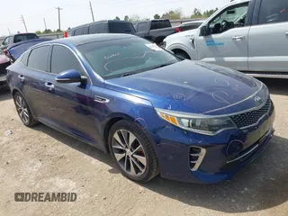 2016 Kia Optima SX Turbo with VIN 5XXGW4L21GG095596, listed as a IAAI auction lot 41840545 with 223,563 mi miles and . Bid and sale history available at DreamBid. Image 1.