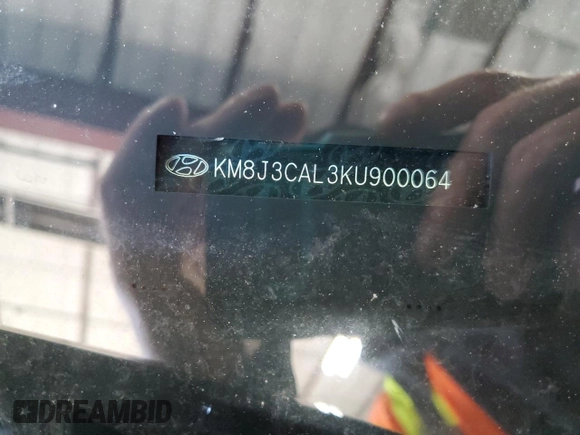 2019 Hyundai Tucson Limited with VIN KM8J3CAL3KU900064, listed as a Copart auction lot 53207985 with 99,506 mi miles and Salvage title. Bid and sale history available at DreamBid. Image 13.