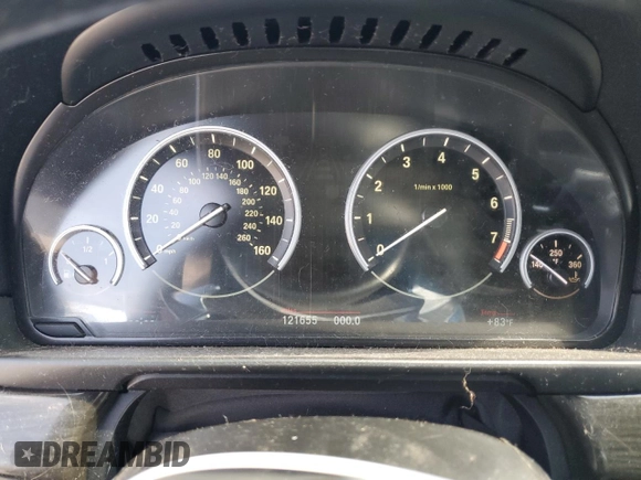 2013 BMW 5 Series 550i with VIN WBAFR9C55DD226669, listed as a Copart auction lot 50998855 with 121,655 mi miles and Clean Title. Bid and sale history available at carsss.com. Image 9.