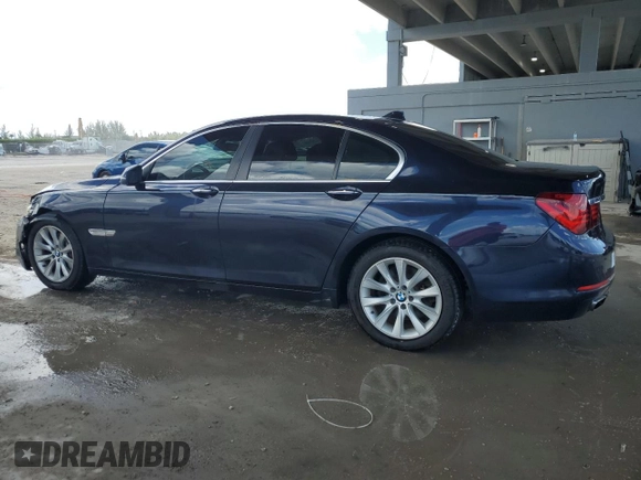 2013 BMW 7 Series 740i with VIN WBAYA6C58DC995008, listed as a Copart auction lot 62008795 with 95,974 mi miles and Salvage title. Bid and sale history available at DreamBid. Image 2.