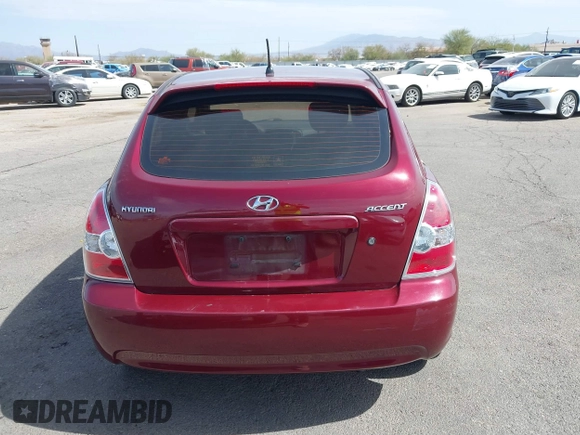 2007 Hyundai Accent GS with VIN KMHCM36C57U042263, listed as a IAAI auction lot 41688785 with 65,176 mi miles. Bid and sale history available at carsss.com. Image 16.