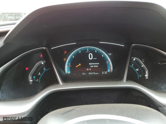 2017 Honda Civic Sedan EX with VIN 2HGFC2F75HH567895, listed as a Copart auction lot 49402185 with 76,173 mi miles and Salvage Title. Bid and sale history available at carsss.com. Image 9.