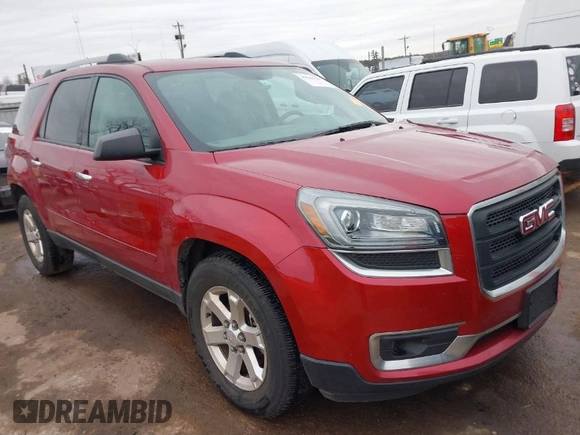 2014 GMC Acadia SLE with VIN 1GKKVPKD9EJ176019, listed as a IAAI auction lot 41564121 with 110,974 mi miles and . Bid and sale history available at carsss.com. Image 1.
