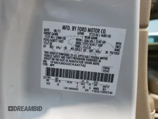2012 Ford Escape XLT z VIN 1FMCU9DG3CKA41742, wystawiony jako Copart lot #60092135 z przebiegiem 175 330 mil mil oraz Szkoda całkowita • Salvage title. Historia ofert i sprzedaży dostępna na DreamBid. Obrazek 13.
