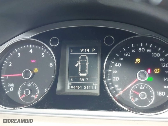 2013 Volkswagen CC Sport with VIN WVWBN7ANXDE515691, listed as a IAAI auction lot 41598295 with 104,461 mi miles. Bid and sale history available at carsss.com. Image 7.