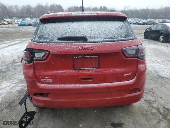 2022 Jeep Compass (RED) Edition with VIN 3C4NJDCB6NT237206, listed as a Copart auction lot 46014455 with 22,399 mi miles and Salvage Title. Bid and sale history available at carsss.com. Image 6.