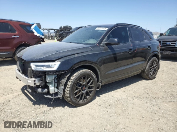 2018 Audi Q3 Premium Plus z VIN WA1JCCFSXJR027087, wystawiony jako Copart lot #58527985 z przebiegiem 99 372 mil mil oraz Szkoda całkowita • Salvage title. Historia ofert i sprzedaży dostępna na DreamBid. Obrazek 1.