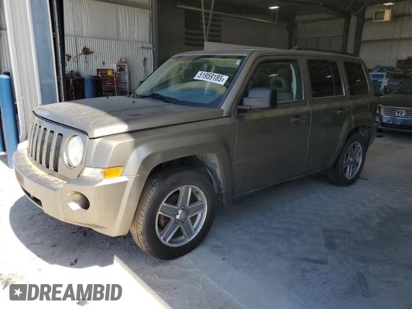 2007 Jeep Patriot Sport with VIN 1J8FF28W87D342157, listed as a Copart auction lot 51959185 with 87,008 mi miles and Clean Title. Bid and sale history available at DreamBid. Image 1.