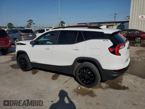 2023 GMC Terrain SLE with VIN 3GKALMEG8PL197297, listed as a Copart auction lot 53210145 with 17,664 mi miles and Salvage Title. Bid and sale history available at DreamBid. Image 2.