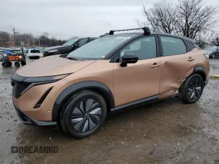 2023 Nissan ARIYA Platinum+ z VIN JN1DF0CD8PM703933, wystawiony jako Copart lot #44105585 z przebiegiem 4348 mil mil oraz Szkody całkowita. Historia ofert i sprzedaży dostępna na DreamBid. Obrazek 1.