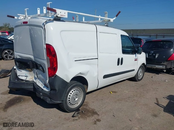 2019 Ram ProMaster City Cargo Van Tradesman with VIN ZFBHRFAB1K6N89591, listed as a IAAI auction lot 41129142 with 63,225 mi miles. Bid and sale history available at carsss.com. Image 4.