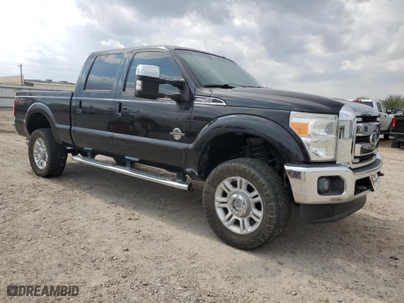 2015 Ford Super Duty F-250 SRW Lariat with VIN 1FT7W2BT6FEC33215, listed as a Copart auction lot 44771225 with 187,573 mi miles and Clean Title. Bid and sale history available at carsss.com. Image 4.