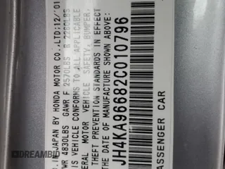2002 Acura RL с VIN JH4KA96682C010796, выставлен на аукционе Copart как лот 42249145 с пробегом 246 683 миль миль и Списание • Salvage title. История ставок и продаж доступна на DreamBid. Изображение 12.