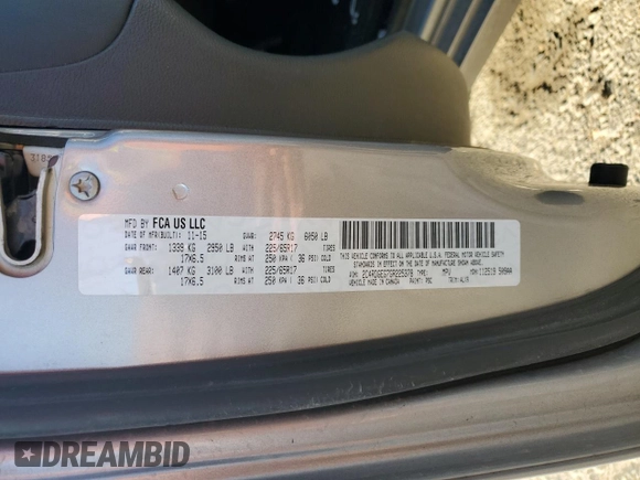 2016 Dodge Grand Caravan R/T with VIN 2C4RDGEG7GR225378, listed as a Copart auction lot 87916505 with 189,207 mi miles and Salvage Title. Bid and sale history available at DreamBid. Image 14.
