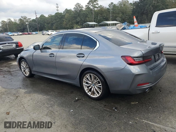 2024 BMW 3 Series 330i with VIN 3MW69FF07R8E53350, listed as a Copart auction lot 82477514 with 0 mi miles and Salvage Title. Bid and sale history available at carsss.com. Image 2.
