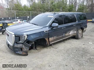 2021 GMC Yukon XL Denali with VIN 1GKS2JKL5MR222488, listed as a Copart auction lot 50611545 with 72,649 mi miles and Salvage Title. Bid and sale history available at carsss.com. Image 1.