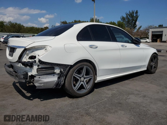 2016 Mercedes-Benz C 450 AMG with VIN 55SWF6EB1GU123208, listed as a Copart auction lot 50345425 with 117,561 mi miles and Salvage Title. Bid and sale history available at carsss.com. Image 3.