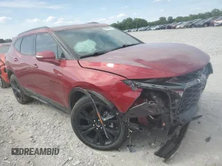 2021 Chevrolet Blazer RS z VIN 3GNKBKRS8MS513361, wystawiony jako Copart lot #58430315 z przebiegiem 79 738 mil mil oraz Tytuł czysty. Historia ofert i sprzedaży dostępna na DreamBid. Obrazek 4.