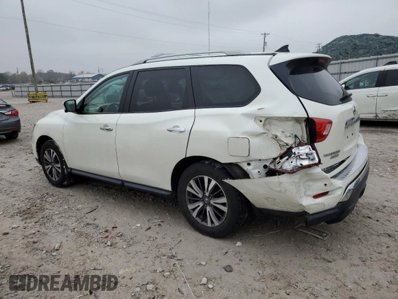 2017 Nissan Pathfinder Platinum with VIN 5N1DR2MN8HC645395, listed as a Copart auction lot 80670894 with 137,091 mi miles and Salvage Title. Bid and sale history available at carsss.com. Image 2.