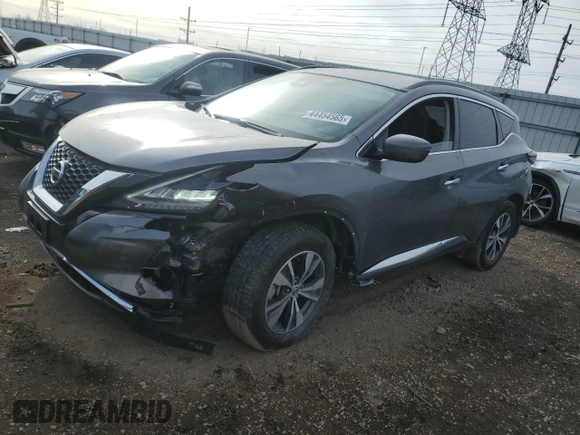 2022 Nissan Murano SV z VIN 5N1AZ2BS9NC127108, wystawiony jako Copart lot #44454565 z przebiegiem 43 923 mil mil oraz Szkoda całkowita • Salvage title. Historia ofert i sprzedaży dostępna na DreamBid. Obrazek 1.