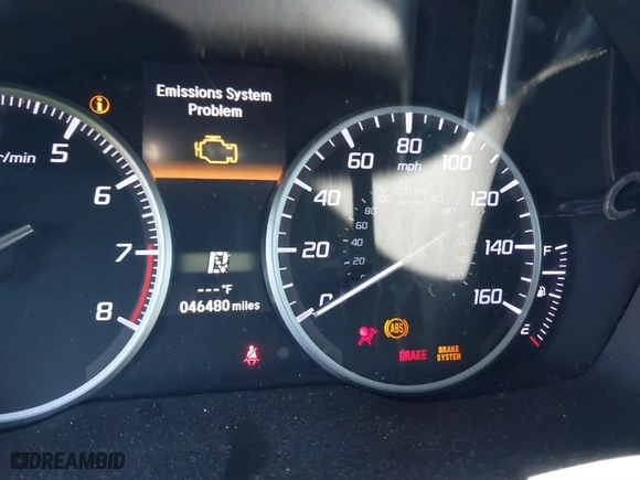 2020 Acura ILX w/Premium Pkg with VIN 19UDE2F77LA005859, listed as a IAAI auction lot 41886476 with 46480 miles. Bid and sale history available at carsss.com. Image 7.
