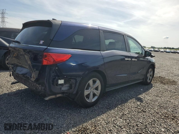 2020 Honda Odyssey EX with VIN 5FNRL6H57LB017398, listed as a Copart auction lot 64489775 with 50,588 mi miles and Salvage title. Bid and sale history available at DreamBid. Image 3.