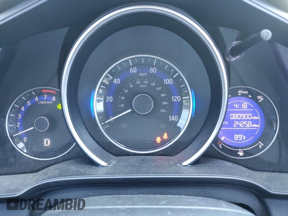 2019 Honda Fit LX with VIN 3HGGK5H41KM728148, listed as a Copart auction lot 52898425 with 80,900 mi miles and Salvage Title. Bid and sale history available at carsss.com. Image 9.