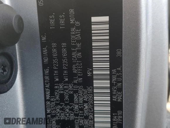 2023 Toyota Sienna Platinum with VIN 5TDESKFC7PS090185, listed as a Copart auction lot 79018464 with Not Provided miles and Salvage Title. Bid and sale history available at DreamBid. Image 13.
