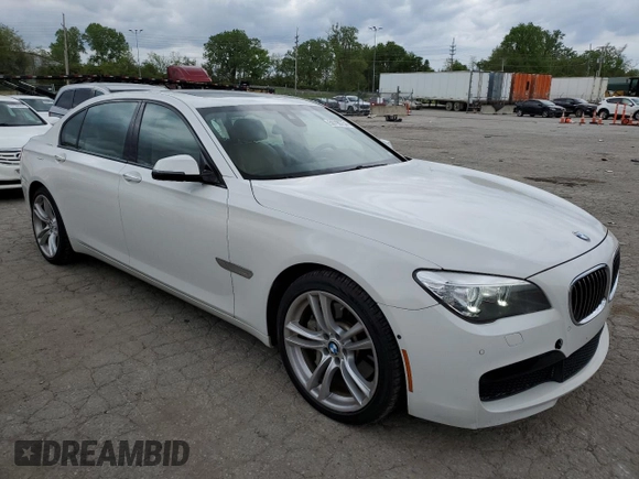 2014 BMW 7 Series ALPINA B7 xDrive with VIN WBAYF8C57ED142575, listed as a Copart auction lot 50790754 with 95,676 mi miles and Salvage Title. Bid and sale history available at DreamBid. Image 4.