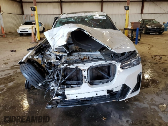 2023 BMW X4 M40i with VIN 5UX43DT08P9S08322, listed as a Copart auction lot 74037174 with 0 mi miles and Salvage Title. Bid and sale history available at carsss.com. Image 5.