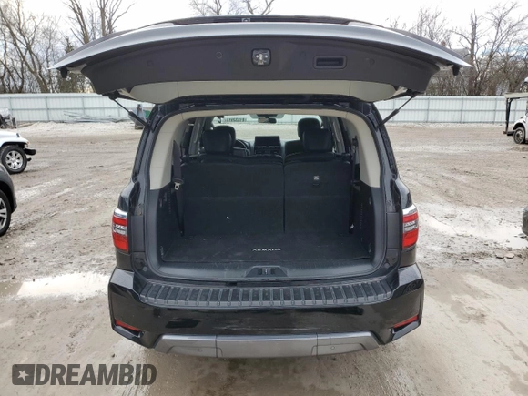2021 Nissan Armada SV z VIN JN8AY2ADXM9662510, wystawiony jako Copart lot #81333914 z przebiegiem 97 166 mil mil oraz Nie do naprawy • Non repairable. Historia ofert i sprzedaży dostępna na DreamBid. Obrazek 6.
