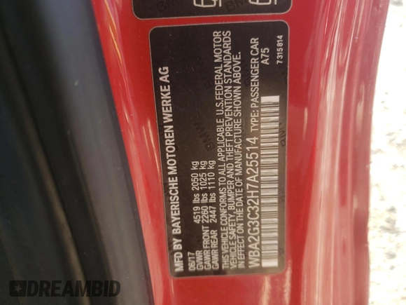 2017 BMW 2 Series M240i xDrive with VIN WBA2G3C32H7A25514, listed as a Copart auction lot 83158834 with 65,092 mi miles and Salvage Title. Bid and sale history available at carsss.com. Image 14.