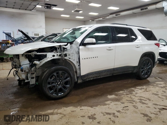 2021 Chevrolet Traverse RS with VIN 1GNEVJKW8MJ247336, listed as a Copart auction lot 65919404 with 48,202 mi miles and Salvage Title. Bid and sale history available at carsss.com. Image 1.