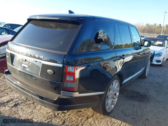 2017 Land Rover Range Rover with VIN SALGS2FE9HA362205, listed as a IAAI auction lot 41494558 with 75,291 mi miles. Bid and sale history available at carsss.com. Image 4.