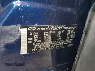 2023 Hyundai Santa Fe SE с VIN 5NMS1DAJ0PH544383, выставлен на аукционе Copart как лот 59406355 с пробегом 91 000 миль миль и На запчасти • Non repairable. История ставок и продаж доступна на DreamBid. Изображение 13.