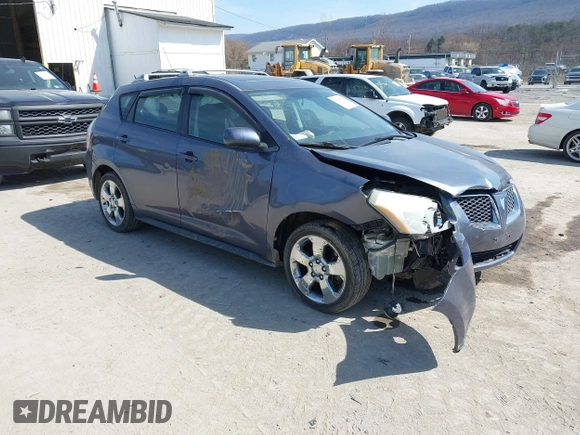 2009 Pontiac Vibe with VIN 5Y2SM67009Z459107, listed as a IAAI auction lot 41788852 with 196,255 mi miles. Bid and sale history available at carsss.com. Image 1.