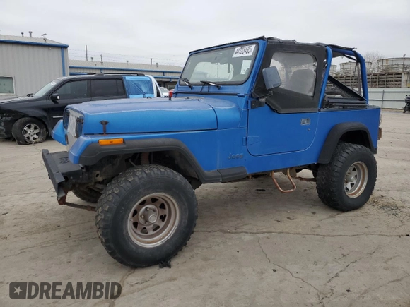1993 Jeep Wrangler "S" with VIN 1J4FY19PXPP237521, listed as a Copart auction lot 44783435 with 153,654 mi miles and Clean Title. Bid and sale history available at carsss.com. Image 1.