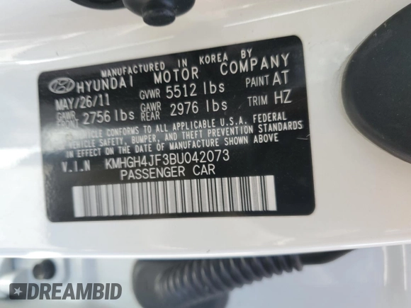 2011 Hyundai Equus Ultimate z VIN KMHGH4JF3BU042073, wystawiony jako Copart lot #54450365 z przebiegiem 191 745 mil mil oraz Szkody całkowita. Historia ofert i sprzedaży dostępna na DreamBid. Obrazek 12.