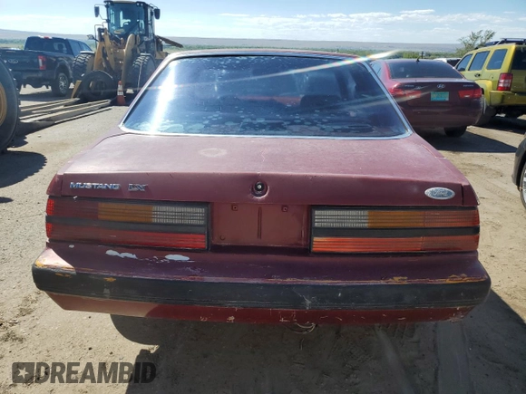 1986 Ford Mustang with VIN 1FABP2636GF228227, listed as a Copart auction lot 70426344 with 70,790 mi miles and Clean title. Bid and sale history available at DreamBid. Image 6.