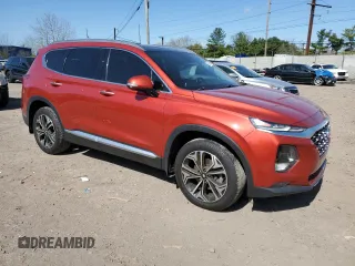 2020 Hyundai Santa Fe SEL with VIN 5NMS3CAAXLH186434, listed as a Copart auction lot 53346755 with 69,664 mi miles and Salvage Title. Bid and sale history available at DreamBid. Image 4.