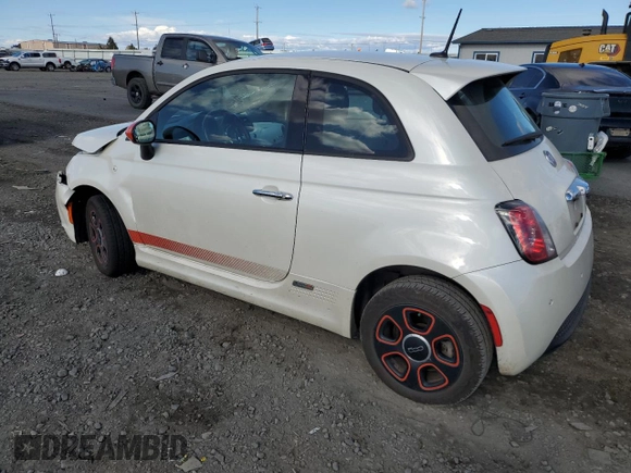 2014 FIAT 500e with VIN 3C3CFFGE9ET172865, listed as a Copart auction lot 76743054 with 87,791 mi miles and Salvage Title. Bid and sale history available at carsss.com. Image 2.