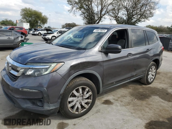 2019 Honda Pilot LX with VIN 5FNYF5H14KB035513, listed as a Copart auction lot 45879025 with 70,124 mi miles and Salvage Title. Bid and sale history available at DreamBid. Image 1.