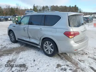 2017 Infiniti QX80 with VIN JN8AZ2NE9H9158598, listed as a IAAI auction lot 41326752 with 124,906 mi miles. Bid and sale history available at carsss.com. Image 3.