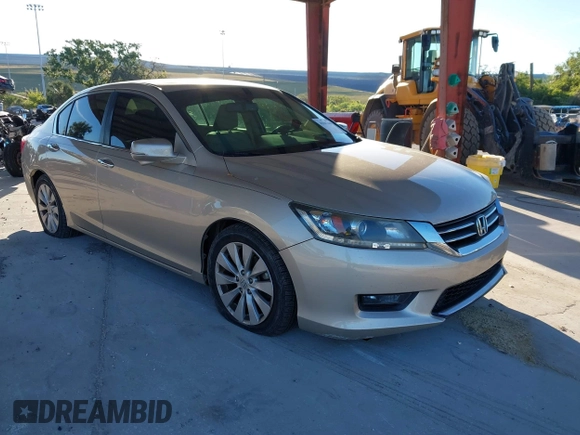 2014 Honda Accord EX-L with VIN 1HGCR2F81EA071349, listed as a IAAI auction lot 41847441 with 36,938 mi miles and . Bid and sale history available at DreamBid. Image 1.