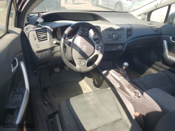 2012 Honda Civic Cpe Si with VIN 2HGFG4A50CH701873, listed as a Copart auction lot 46465525 with 0 mi miles and Salvage Title. Bid and sale history available at carsss.com. Image 8.
