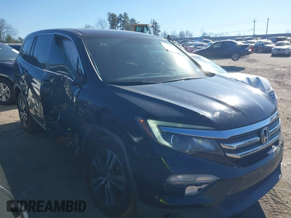 2016 Honda Pilot EX-L with VIN 5FNYF5H59GB005482, listed as a IAAI auction lot 41304248 with 127,092 mi miles and . Bid and sale history available at DreamBid. Image 1.