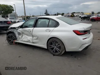 2021 BMW 3 Series 330e with VIN 3MW5P7J06M8B79274, listed as a Copart auction lot 89200865 with 28,381 mi miles and Salvage Title. Bid and sale history available at carsss.com. Image 2.